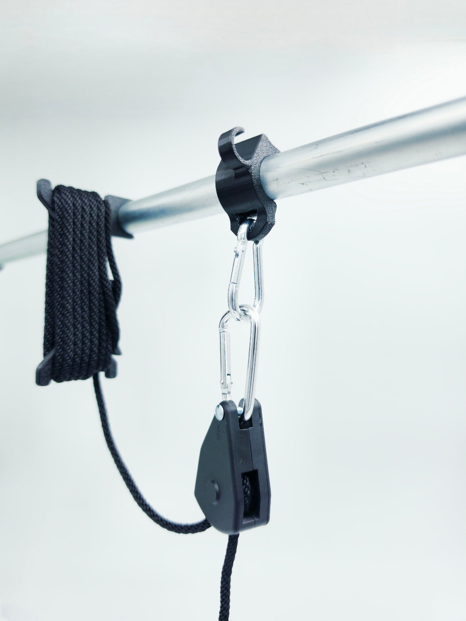 3DGROW Aufhängung für Lüftung und Lampen auf einer Growzelt-Stange – kompatibel mit BudBox
