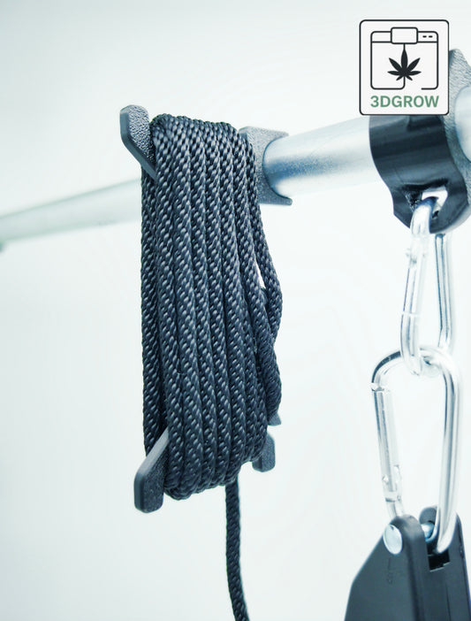 3DGROW Seil-Aufwickler für Seilratschen im Growzelt – Schnurorganizer für 16 mm-Stangen