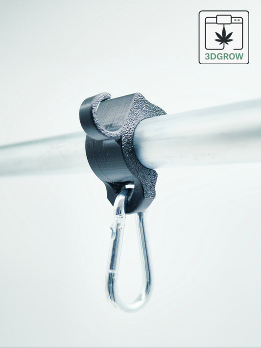 3DGROW Aufhängung für Growbox – Ohne & Mit Karabiner – 16–25mm – Lüftung / Lampen / Seilratschen