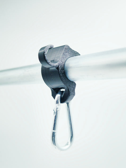 3DGROW Aufhängung für Growbox – Ohne & Mit Karabiner – 16–25mm – Lüftung / Lampen / Seilratschen