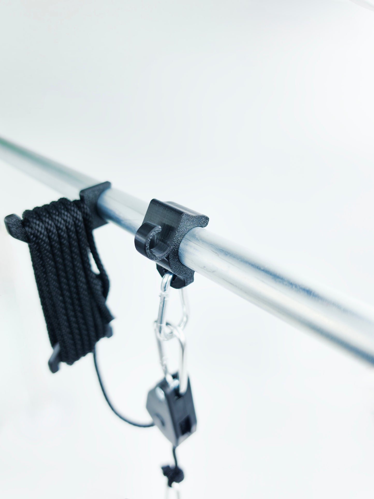 3DGROW Aufhängung für Growbox – Ohne & Mit Karabiner – 16–25mm – Lüftung / Lampen / Seilratschen