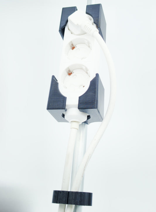 3DGROW Steckdosenhalter mit Kabelclip