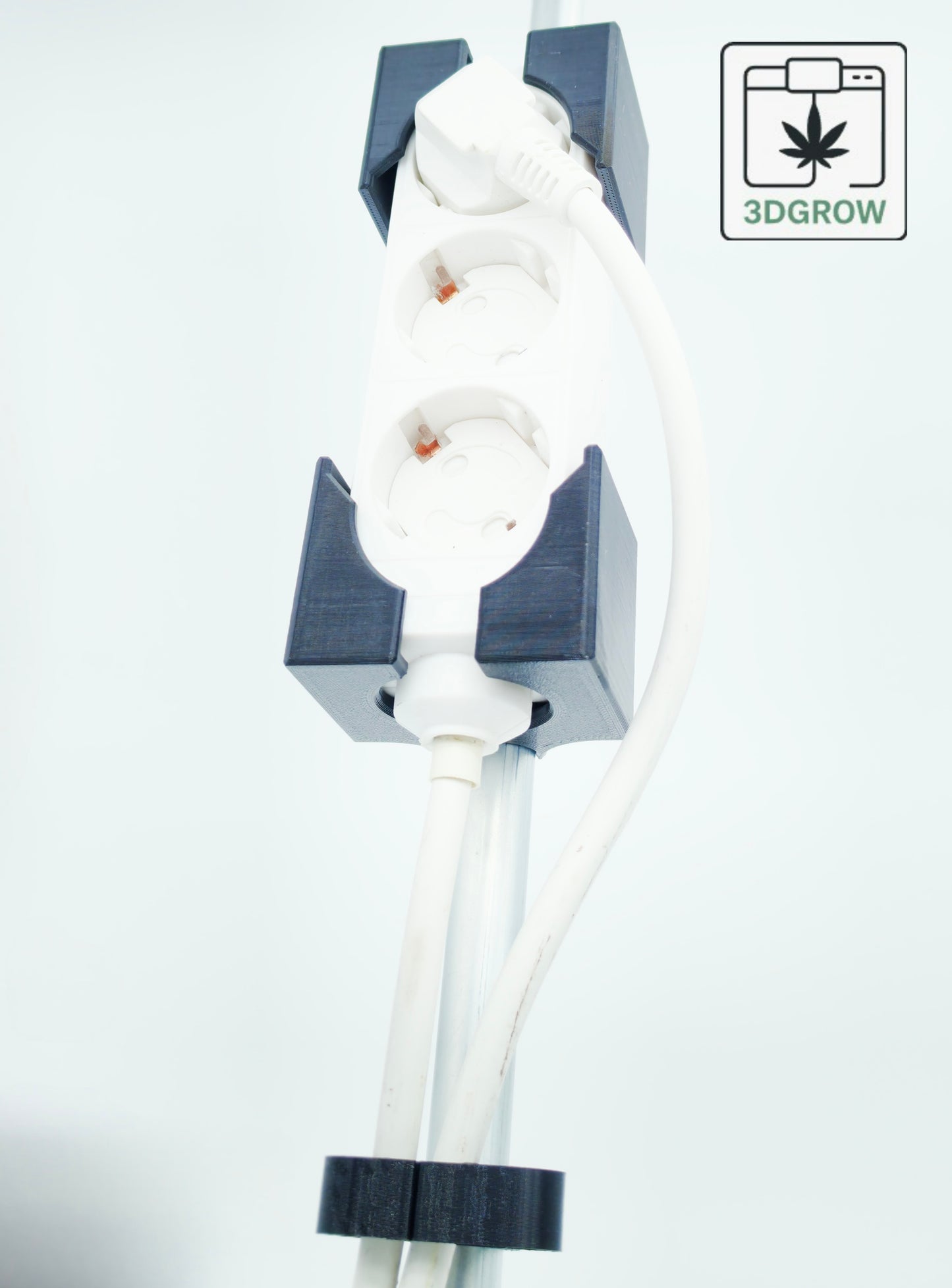 3DGROW Steckdosenhalter mit Kabelclip