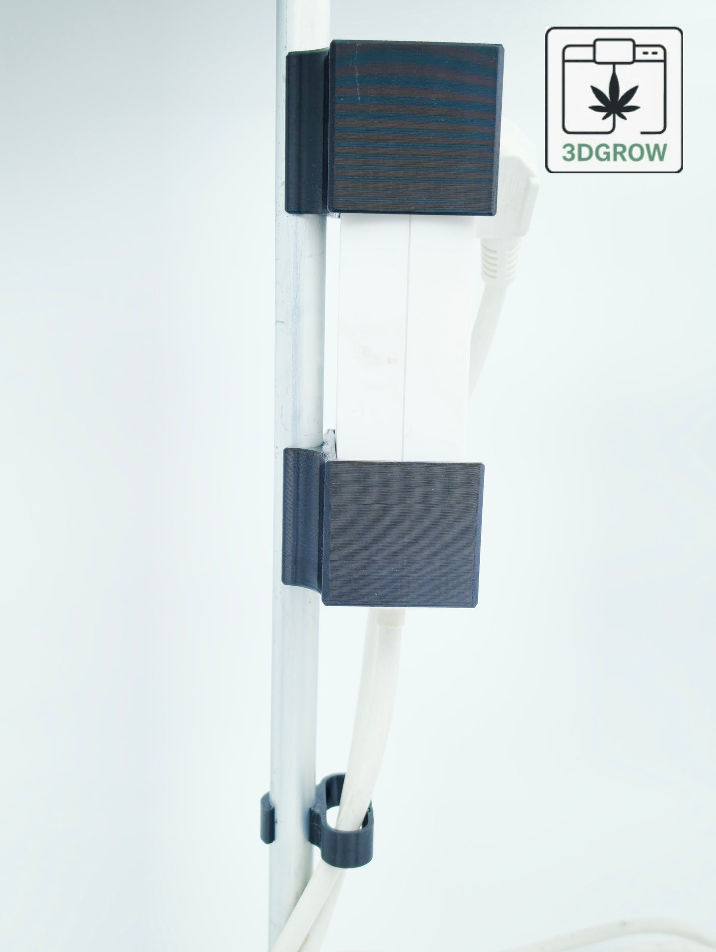 3DGROW Steckdosenhalter mit Kabelclip